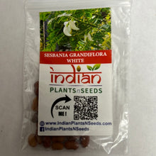 Load image into Gallery viewer, IPS101 - Agathi - SESBANIA GRANDIFLORA - WHITE-25 Plus Seeds