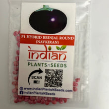 Load image into Gallery viewer, IPS068 - F1 Hybrid Brinjal Round Bright Purple (NAVAKIRAN)