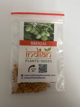 Load image into Gallery viewer, IPS074 - Brinjal Green Round white Stripes-Open Pollinated - 50 + seeds