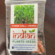 Load image into Gallery viewer, IPS014 - Chilli - Green - HYBRID CHILLI(SIERRA) -Guntur Sannam HOT Chilli Pepper Variety -  20+ Seeds