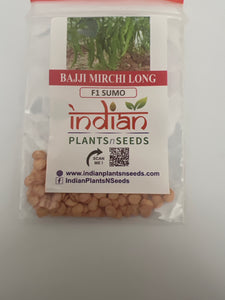 IPS059 -BAJJI MIRCHI LONG-F1 SUMO- 20+ seeds