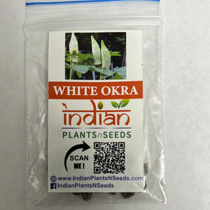IPS088- White Okra -20 Plus Seeds