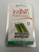 Load image into Gallery viewer, IPS007 - Bottle Gourd - Short and Spotted Open pollinated - 12 Seeds
