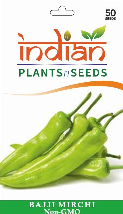 IPS029 - Indian Bajji Chilli/Mirchi Seeds  Indian PlantsNSeeds